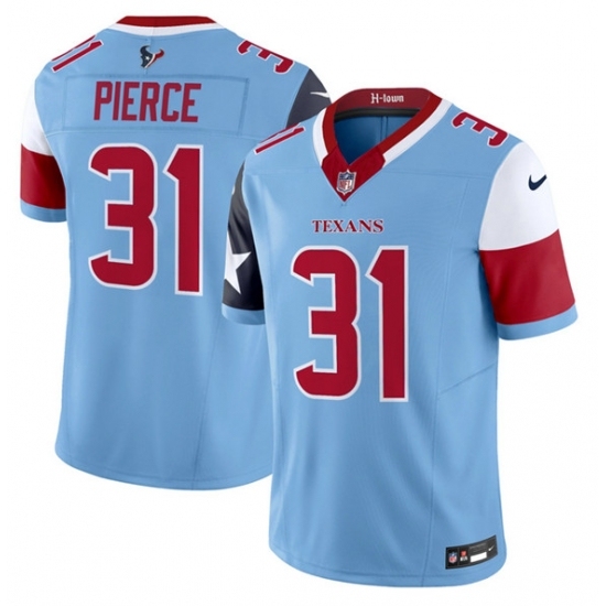 Men's Houston Texans #31 Dameon Pierce Blue 2024 F U S E V5 Limited Stitched Football Jersey - Ujersey
