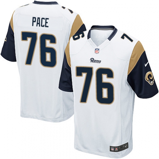 Men's Nike Los Angeles Rams #76 Orlando Pace Game White NFL Jersey - Ujersey