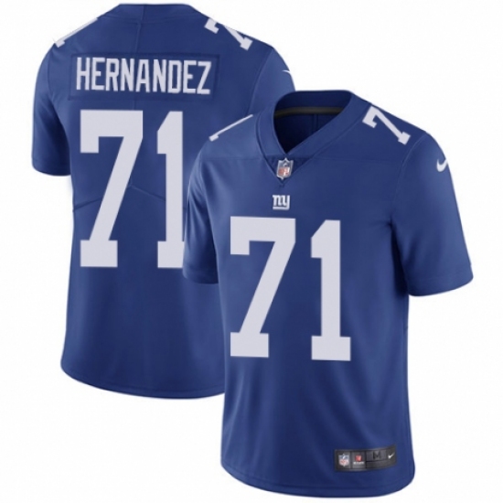 Men's Nike New York Giants #71 Will Hernandez Royal Blue Team Color Vapor Untouchable Limited Player NFL Jersey - Ujersey