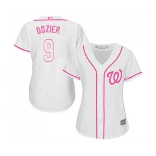 Women's Washington Nationals #9 Brian Dozier Replica White Fashion Cool Base Baseball Jersey - Ujersey