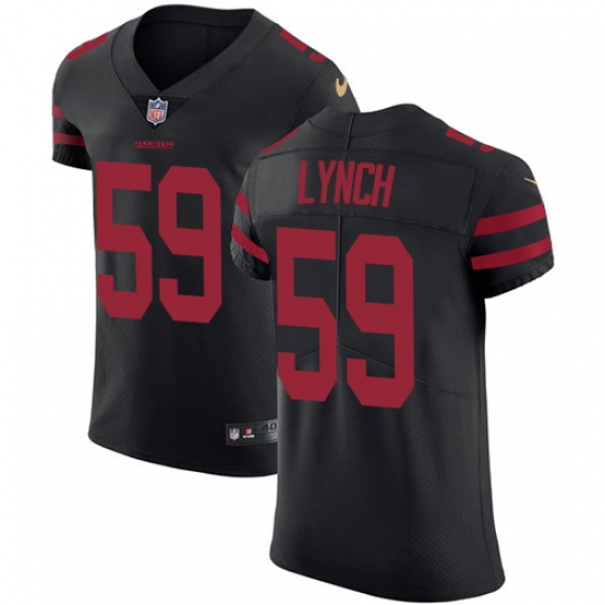 Men's Nike San Francisco 49ers #59 Aaron Lynch Black Alternate Vapor Untouchable Elite Player NFL Jersey - Ujersey