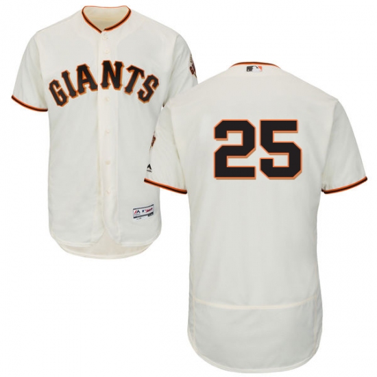 Men's Majestic San Francisco Giants #25 Barry Bonds Cream Home Flex Base Authentic Collection MLB Jersey - Ujersey