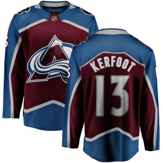 Youth Colorado Avalanche #13 Alexander Kerfoot Fanatics Branded Maroon Home Breakaway NHL Jersey - Ujersey