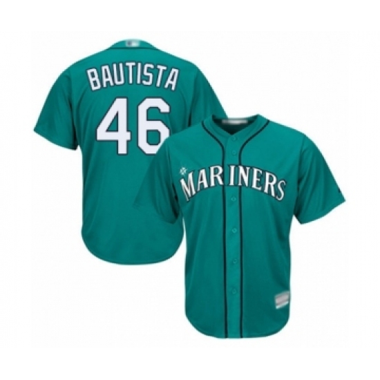 Youth Seattle Mariners #46 Gerson Bautista Authentic Teal Green Alternate Cool Base Baseball Player Jersey - Ujersey
