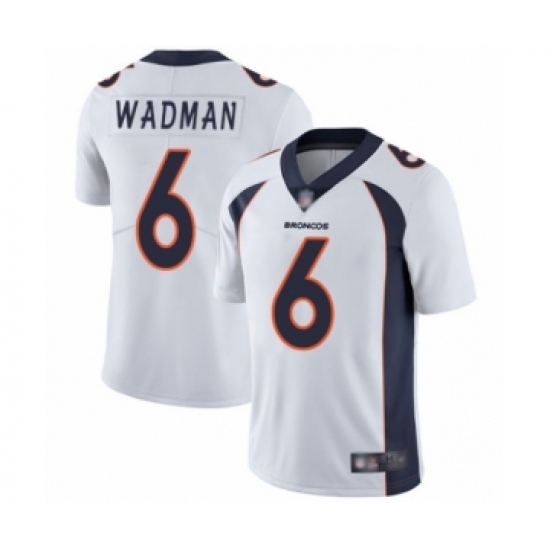 Youth Denver Broncos #6 Colby Wadman White Vapor Untouchable Limited Player Football Jersey - Ujersey