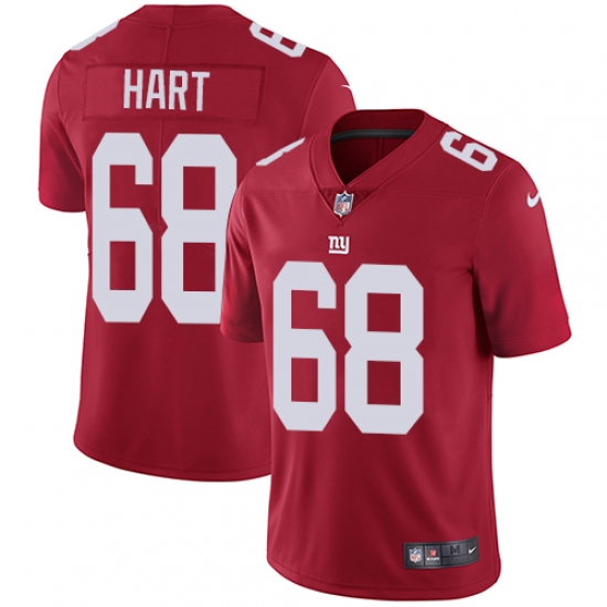 Youth Nike New York Giants #68 Bobby Hart Red Alternate Vapor Untouchable Elite Player NFL Jersey - Ujersey