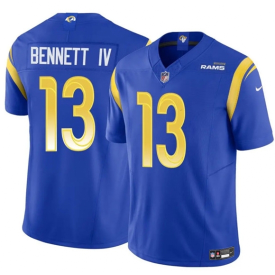 Men's Los Angeles Rams #13 Stetson Bennett IV Blue 2024 F.U.S.E. Vapor Untouchable Football Stitched Jersey - Ujersey