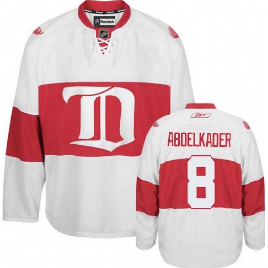 Women's Reebok Detroit Red Wings #8 Justin Abdelkader Premier White Third NHL Jersey - Ujersey