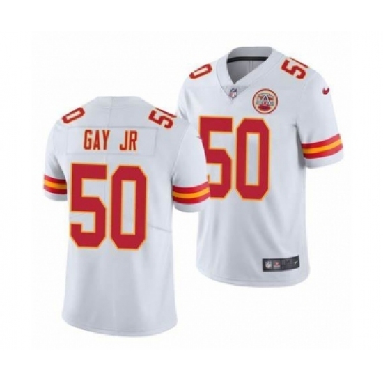 Men's Kansas City Chiefs #50 Willie Gay Jr. White Vapor Untouchable Limited Stitched Football Jersey - Ujersey