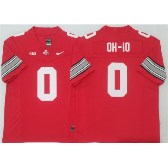 Men's Ohio State Buckeyes #0 OH-IO Red 2025 F.U.S.E. Limited Stitched Jersey - Ujersey
