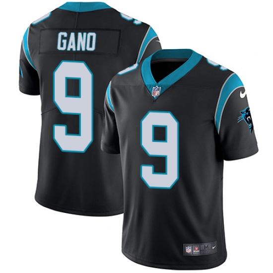 Men's Nike Carolina Panthers #9 Graham Gano Black Team Color Vapor Untouchable Limited Player NFL Jersey - Ujersey