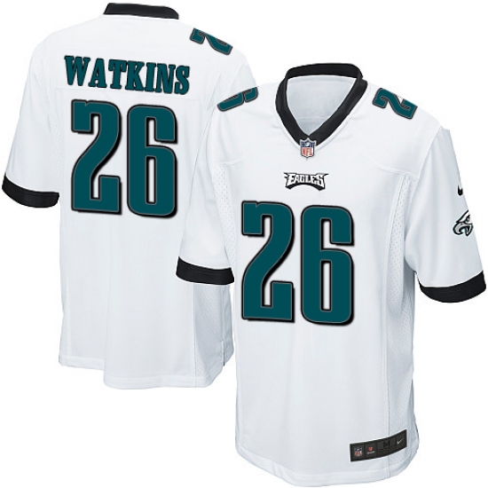 Men's Nike Philadelphia Eagles #26 Jaylen Watkins Game White NFL Jersey - Ujersey
