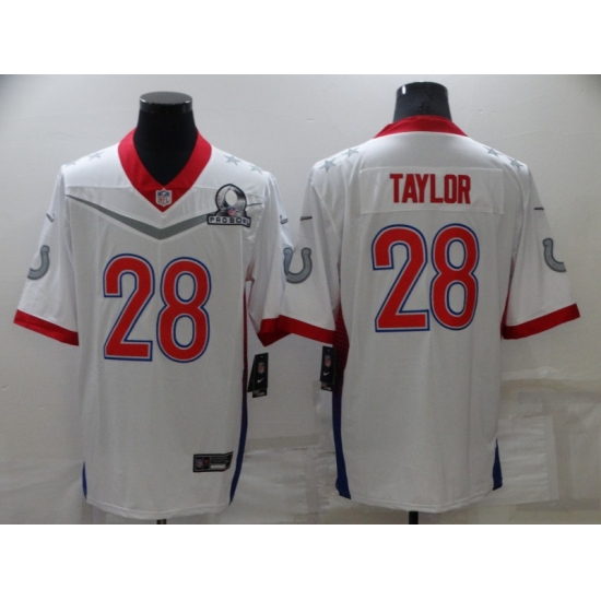 Men's Indianapolis Colts #28 Jonathan Taylor White Royal 2022 NFC Pro Bowl Limited Player Jersey - Ujersey