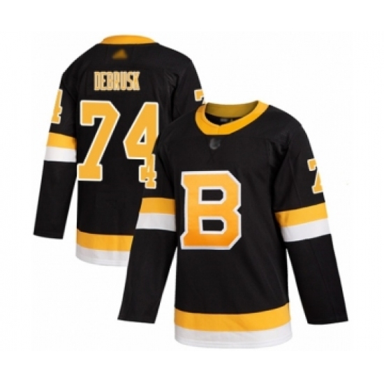 Men's Boston Bruins #74 Jake DeBrusk Authentic Black Alternate Hockey Jersey - Ujersey