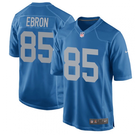 Men's Nike Detroit Lions #85 Eric Ebron Game Blue Alternate NFL Jersey - Ujersey