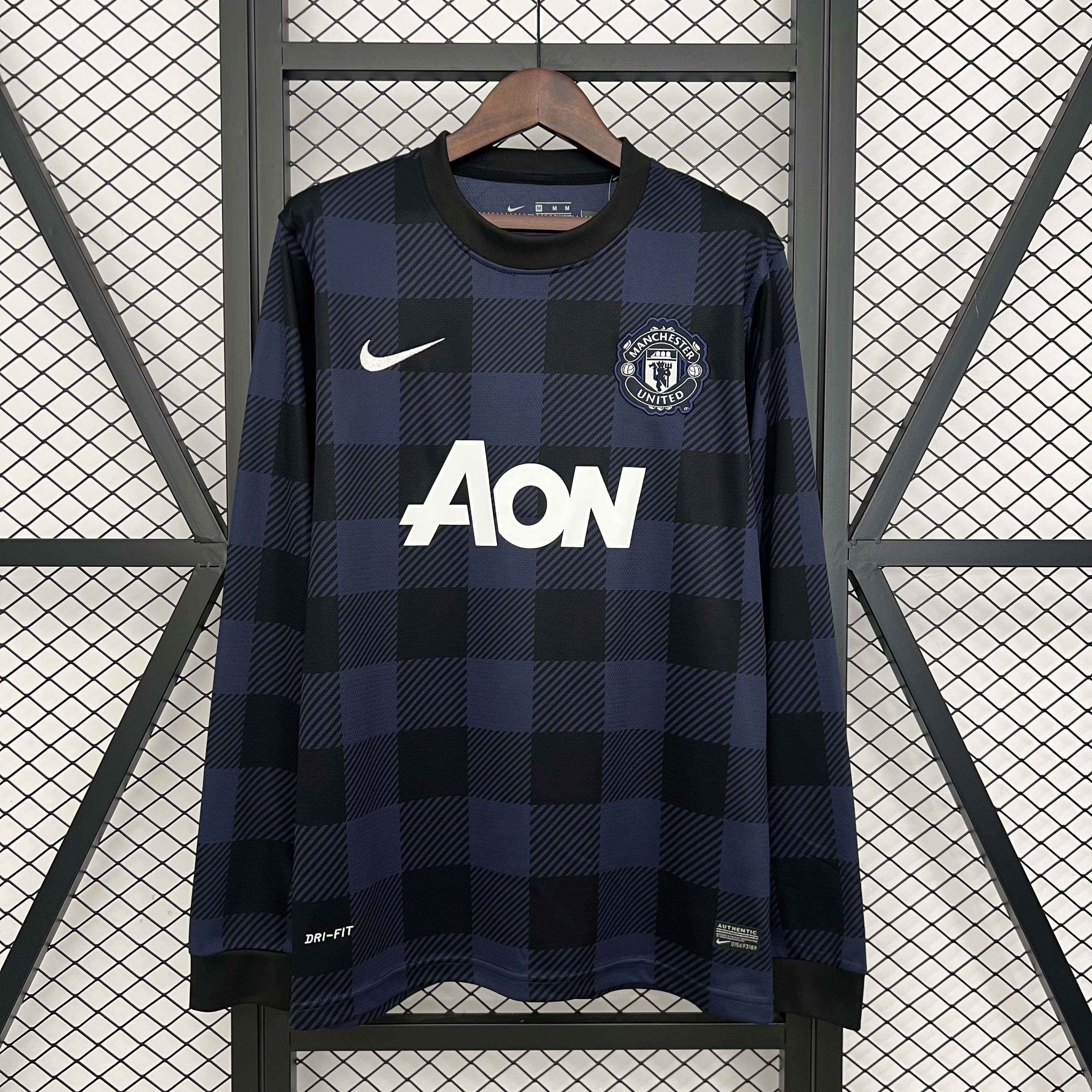 Manchester United Retro Away Long Sleeve Football Jersey Shirt 2013/14 - Ujersey NHL