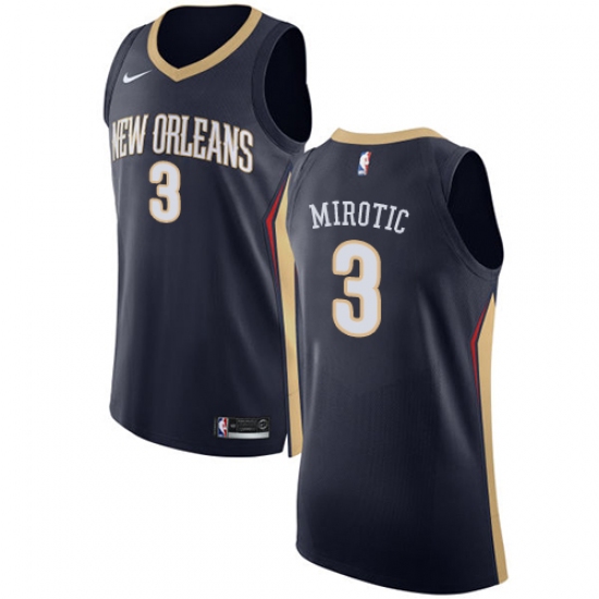 Youth Nike New Orleans Pelicans #3 Nikola Mirotic Authentic Navy Blue NBA Jersey - Icon Edition - Ujersey