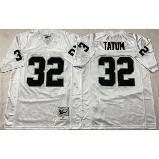 Men's Las Vegas Raiders #32 Jack Tatum White Throwback Football Stitched Jersey - Ujersey