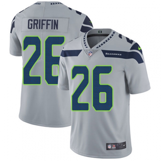 Youth Nike Seattle Seahawks #26 Shaquill Griffin Grey Alternate Vapor Untouchable Limited Player NFL Jersey - Ujersey