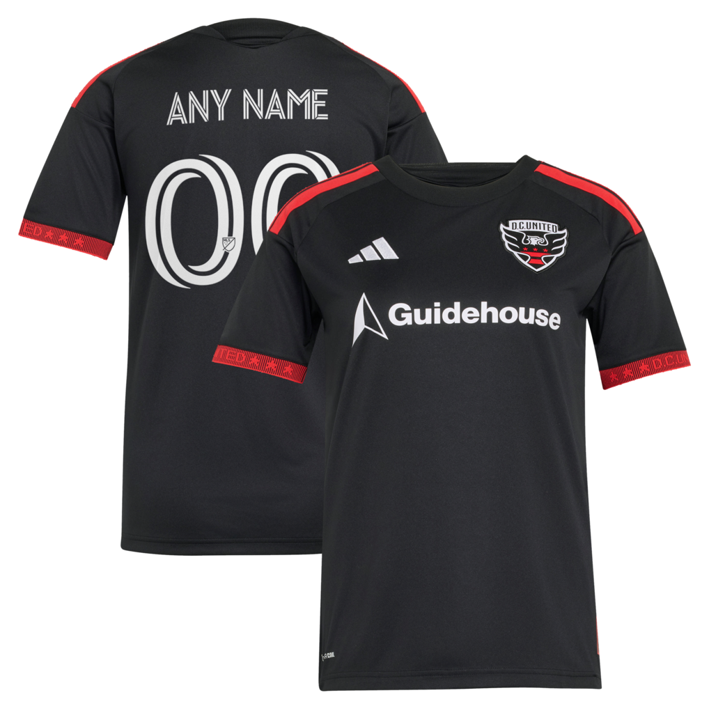 Women's D.C. United adidas Black 2026 Black-and-Red Kit Replica Custom Jersey - Ujersey