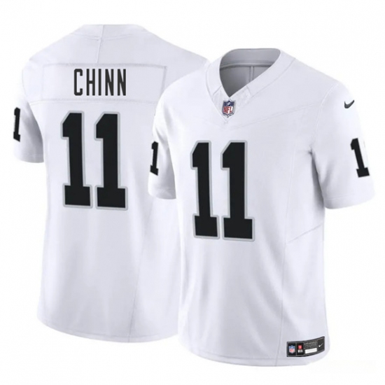 Men's Las Vegas Raiders #11 Jeremy Chinn White 2025 F.U.S.E. Vapor Football Stitched Jersey - Ujersey