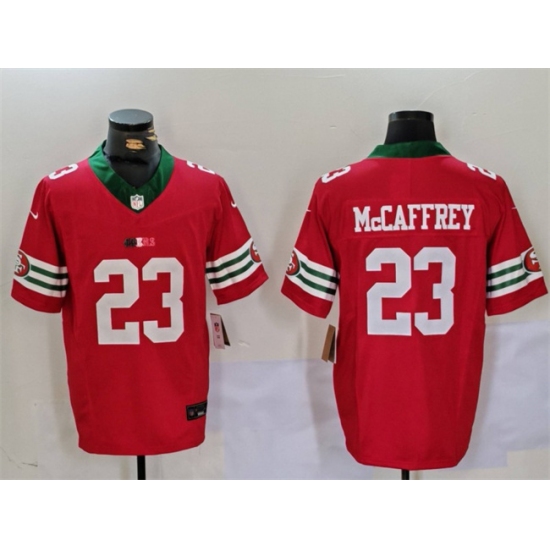 Men's San Francisco 49ers #23 Christian McCaffrey Red F.U.S.E. Mexico Vapor Limited Stitched Football Jersey - Ujersey