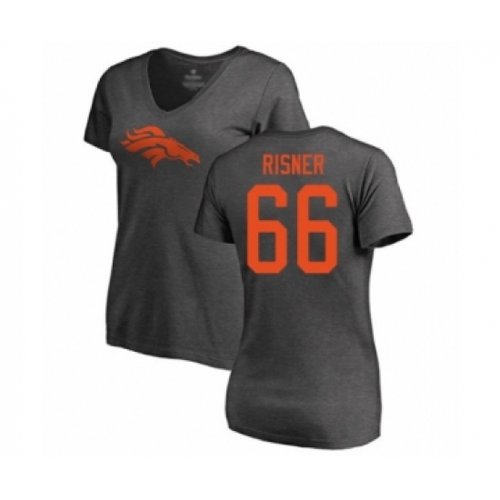 Football Women's Denver Broncos #66 Dalton Risner Ash One Color T-Shirt - Ujersey