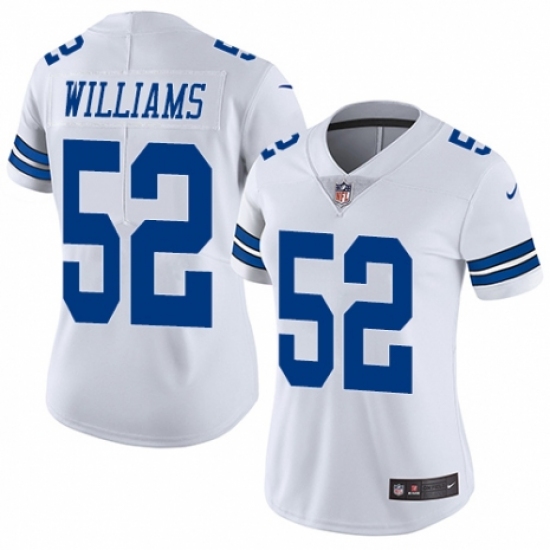 Women's Nike Dallas Cowboys #52 Connor Williams White Vapor Untouchable Limited Player NFL Jersey - Ujersey