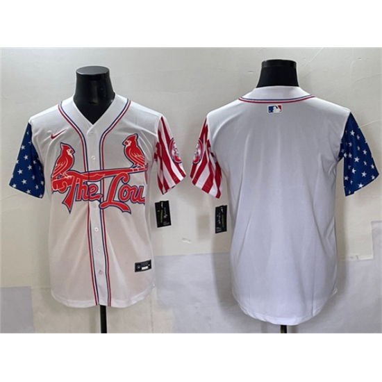 Men's St. Louis Cardinals Blank White Independence Day Vapor Premier Limited Stitched Baseball Jersey - Ujersey