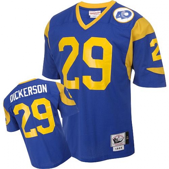 Mitchell and Ness Los Angeles Rams #29 Eric Dickerson Authentic Blue Throwback NFL Jersey - Ujersey