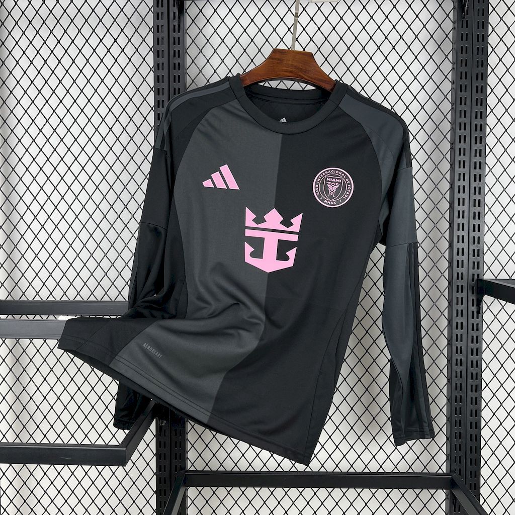 Inter Miami Soccer Jersey Away Long Sleeve Custom Shirt 2025 - ujerseystore
