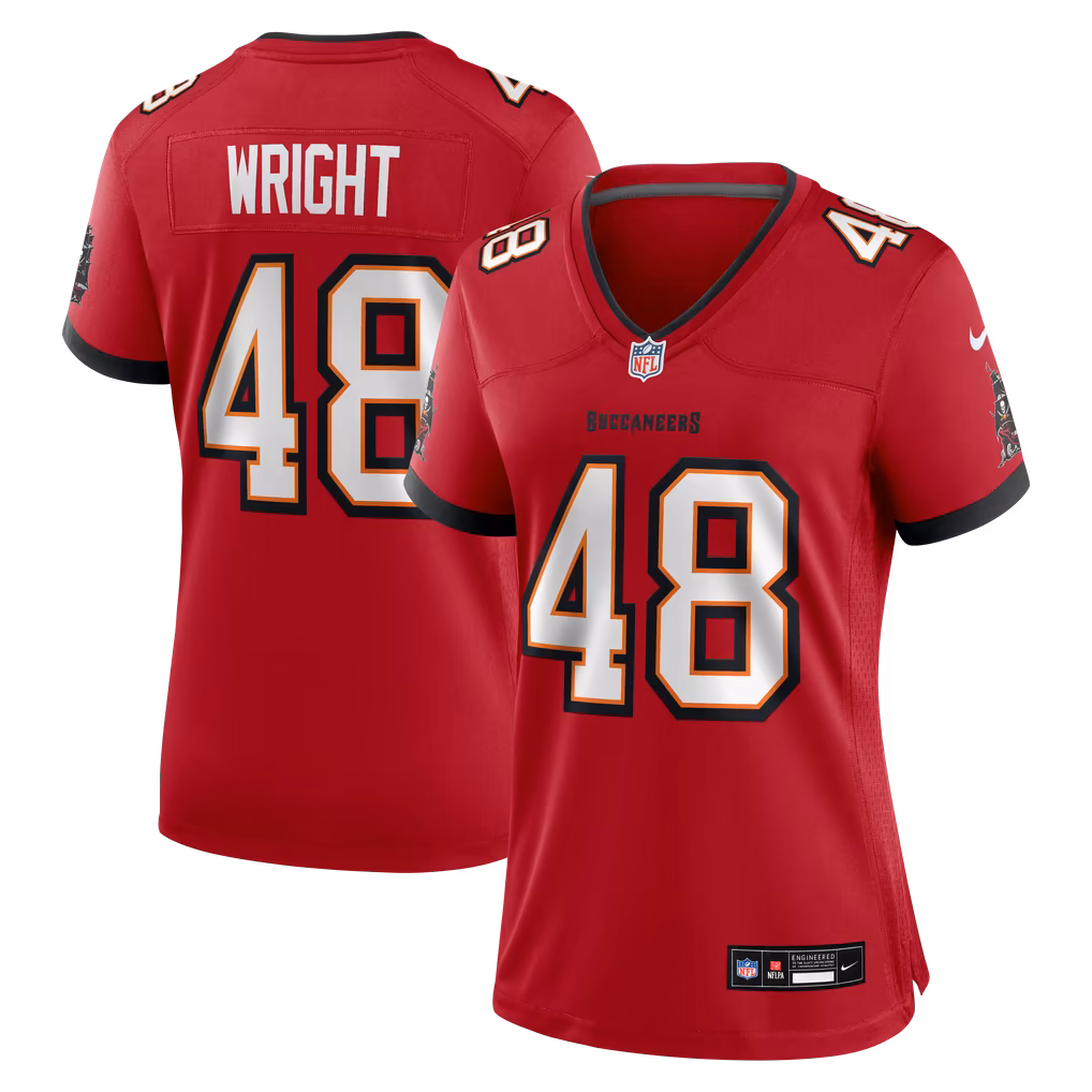 Women's Tampa Bay Buccaneers Javin Wright Nike Red Team Game Jersey