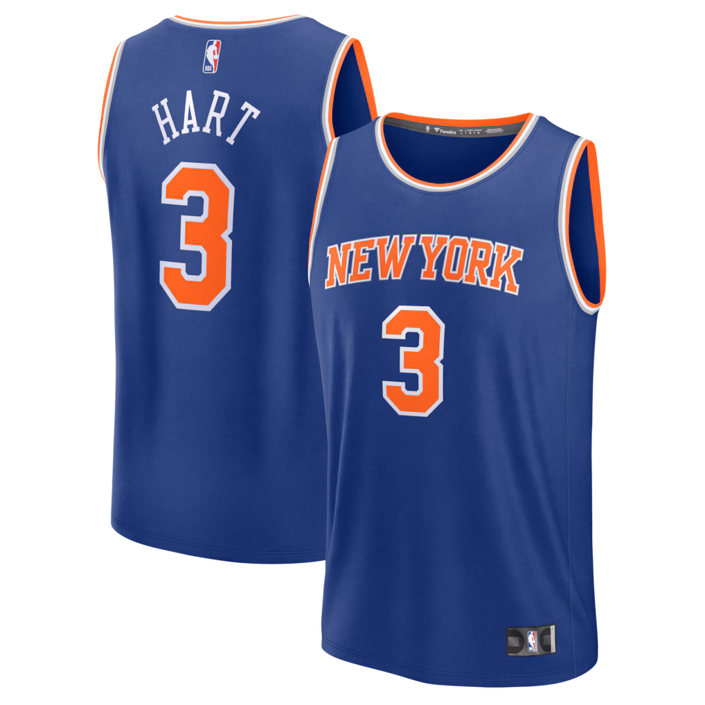Men's New York Knicks Josh Hart Fanatics Blue Fast Break Replica Jersey - Icon Edition