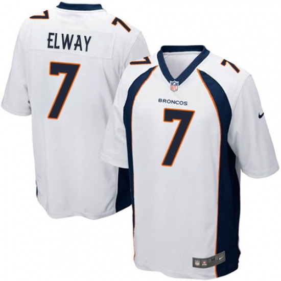 Men's Nike Denver Broncos #7 John Elway Game White NFL Jersey - Ujersey