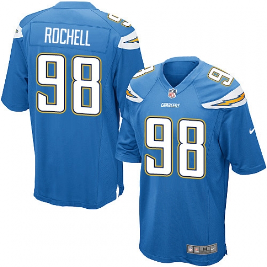 Men's Nike Los Angeles Chargers #98 Isaac Rochell Game Electric Blue Alternate NFL Jersey - Ujersey