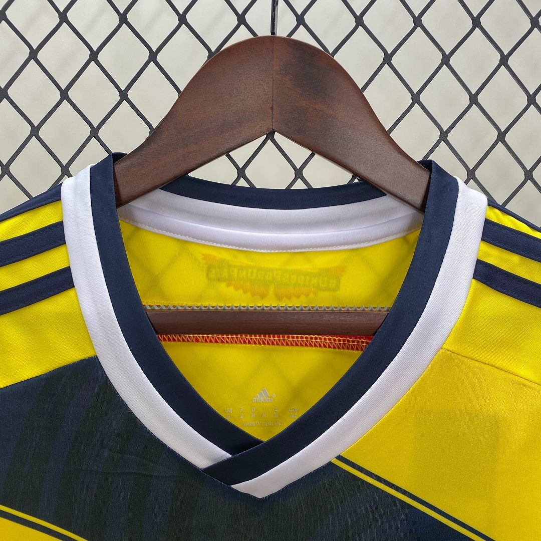 Colombia Retro Soccer Jersey Home Custom Shirt 2014 - ujerseystore