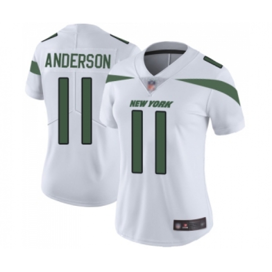Women's New York Jets #11 Robby Anderson White Vapor Untouchable Limited Player Football Jersey - Ujersey