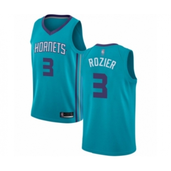 Women's Jordan Charlotte Hornets #3 Terry Rozier Authentic Teal Basketball Jersey - Icon Edition - Ujersey