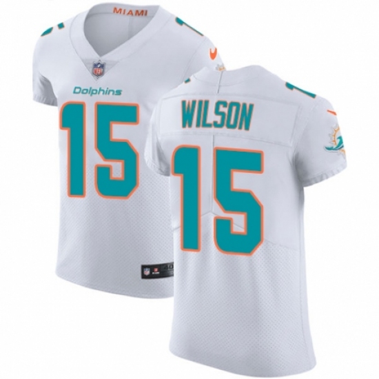 Men's Nike Miami Dolphins #15 Albert Wilson White Vapor Untouchable Elite Player NFL Jersey - Ujersey