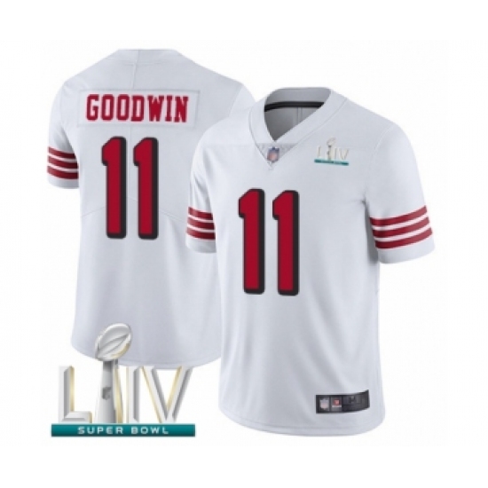 Youth San Francisco 49ers #11 Marquise Goodwin Limited White Rush Vapor Untouchable Super Bowl LIV Bound Football Jersey - Ujersey
