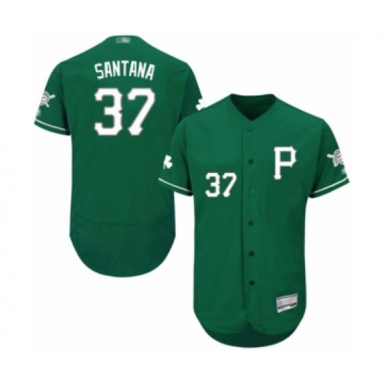 Men's Pittsburgh Pirates #37 Edgar Santana Grey Road Flex Base Authentic Collection Baseball Player Jersey - Ujersey