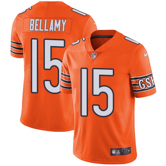 Men's Nike Chicago Bears #15 Josh Bellamy Elite Orange Rush Vapor Untouchable NFL Jersey - Ujersey