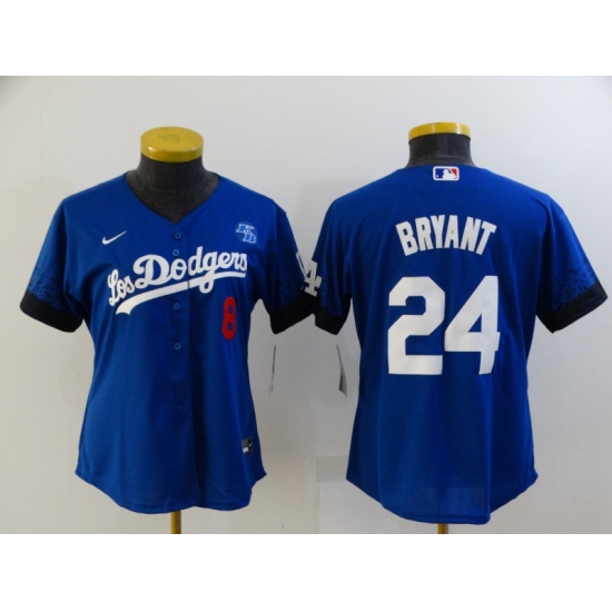 Women's Nike Los Angeles Dodgers #24 Kobe Bryant Blue City Player Jersey - Ujersey