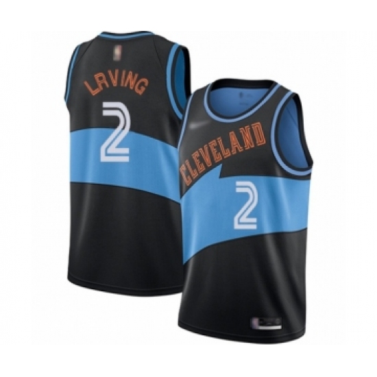 Women's Cleveland Cavaliers #2 Kyrie Irving Swingman Black Hardwood Classics Finished Basketball Jersey - Ujersey