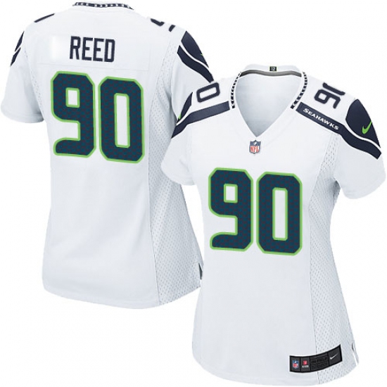 Women's Nike Seattle Seahawks #90 Jarran Reed Game White NFL Jersey - Ujersey