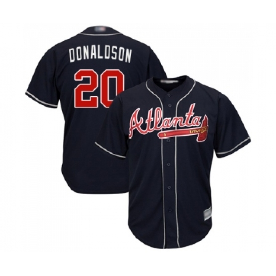 Men's Atlanta Braves #20 Josh Donaldson Replica Blue Alternate Road Cool Base Baseball Jersey - Ujersey