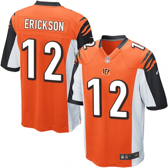 Men's Nike Cincinnati Bengals #12 Alex Erickson Game Orange Alternate NFL Jersey - Ujersey