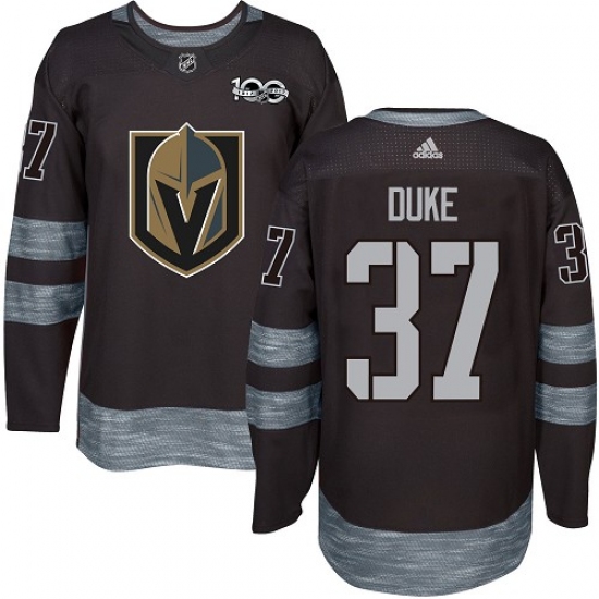 Men's Adidas Vegas Golden Knights #37 Reid Duke Authentic Black 1917-2017 100th Anniversary NHL Jersey - Ujersey