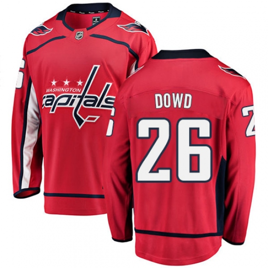 Men's Washington Capitals #26 Nic Dowd Fanatics Branded Red Home Breakaway NHL Jersey - Ujersey