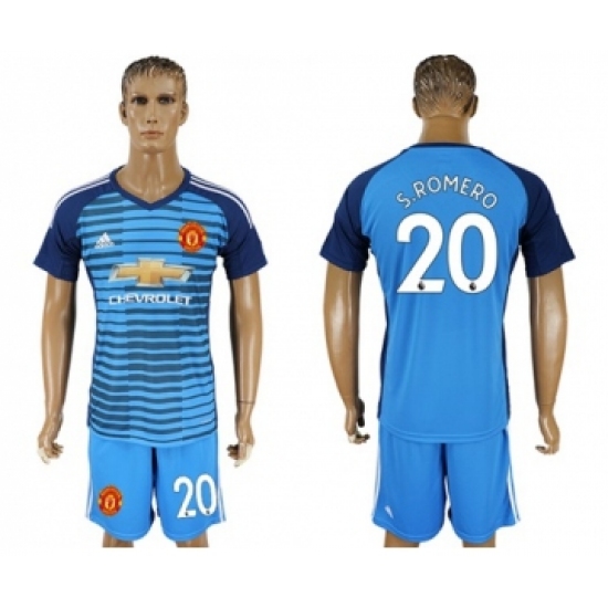 Manchester United #20 S.Romero Blue Soccer Club Jersey